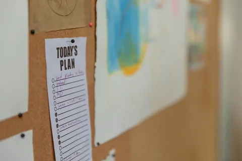 Notice board, top banner